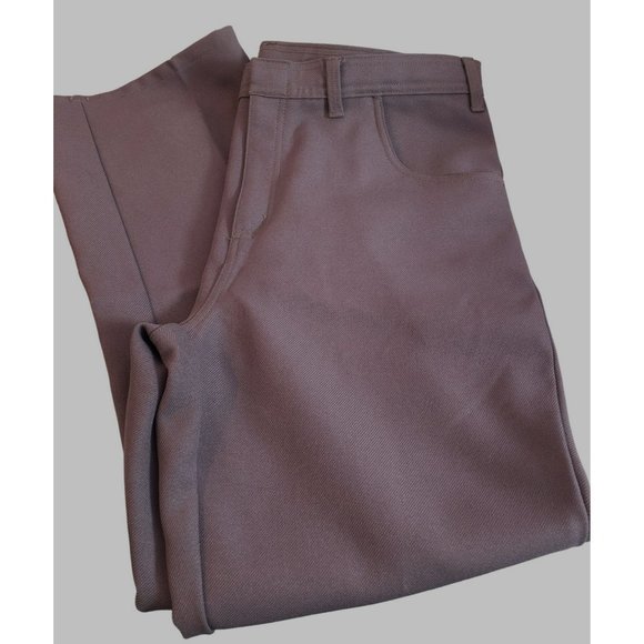VTG Leisure Suit Pants, Mens 38M, Scandia Woods, Brown, 70's Disco - Picture 1 of 7